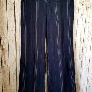 Banana Republic Navy Stripe wide leg pants